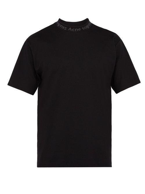 Matchesfashion.com Acne Studios - Navid Logo High Crew Neck T Shirt - Mens - Black