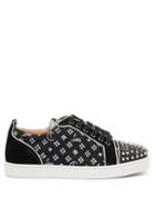 Matchesfashion.com Christian Louboutin - Louis Junior Spike Jacquard Trainers - Mens - Black