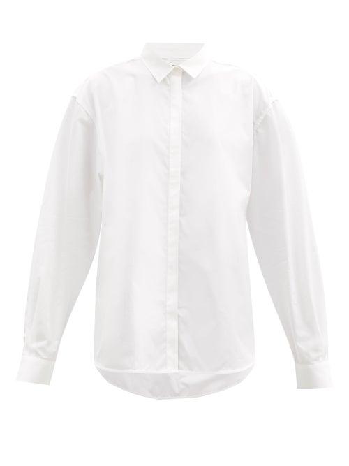 Matchesfashion.com Totme - Oversized Cotton-poplin Shirt - Womens - White