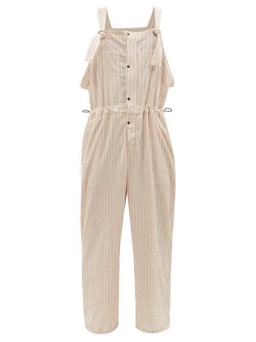 Sasquatchfabrix. - Youryu Striped Cotton-blend Dungarees - Mens - Red White
