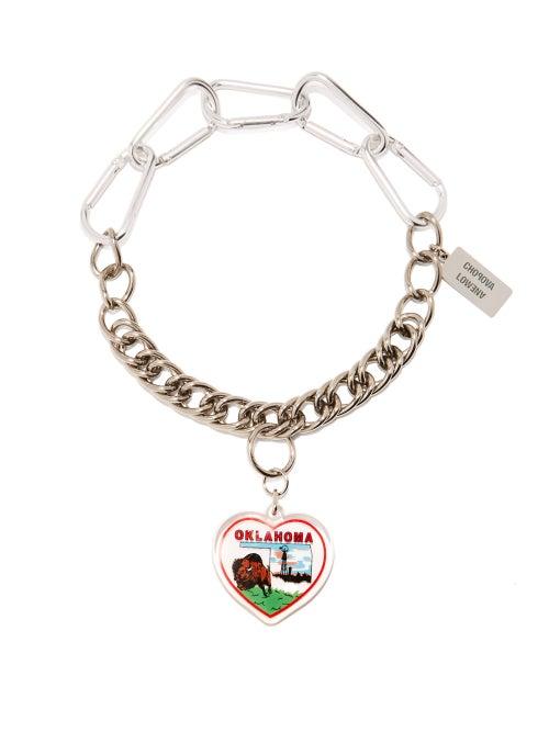 Matchesfashion.com Chopova Lowena - X Georgia Kemball Oklahoma Upcycled Charm Choker - Womens - Silver Multi