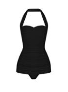 Matchesfashion.com Norma Kamali - Bill Mio Swimsuit - Womens - Black