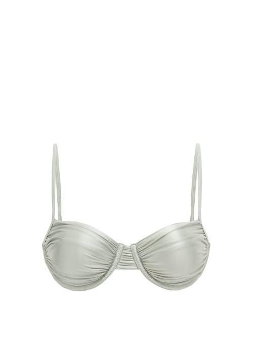 Matchesfashion.com Isa Boulder - Jules Underwired Bikini Top - Womens - Light Green