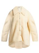 Matchesfashion.com A.w.a.k.e. - Oversized Faux Shearling Jacket - Womens - Cream