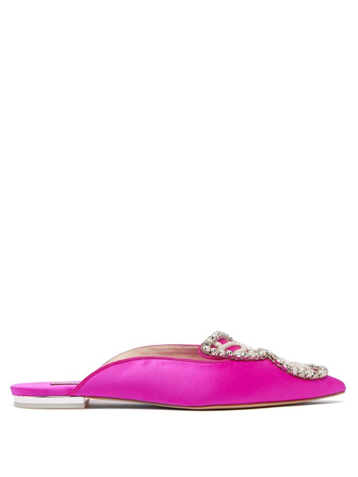 Sophia Webster Bibi Butterfly Satin Flats