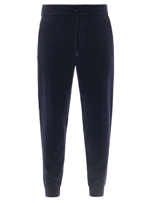 Matchesfashion.com Ralph Lauren Purple Label - Spa Wool-blend Track Pants - Mens - Navy