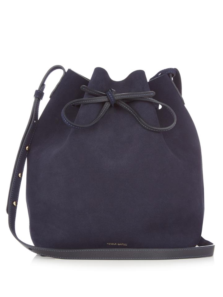 Mansur Gavriel Bucket Leather-lined Suede Bag