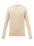 Ymc - Crew-neck Brushed-wool Sweater - Mens - Cream