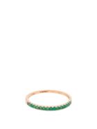 Matchesfashion.com Rosa De La Cruz - Emerald & 18kt Rose-gold Ring - Womens - Green