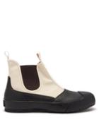 Moonstar - Alw Sidegoa Bi-colour Canvas Chelsea Boots - Womens - White Black