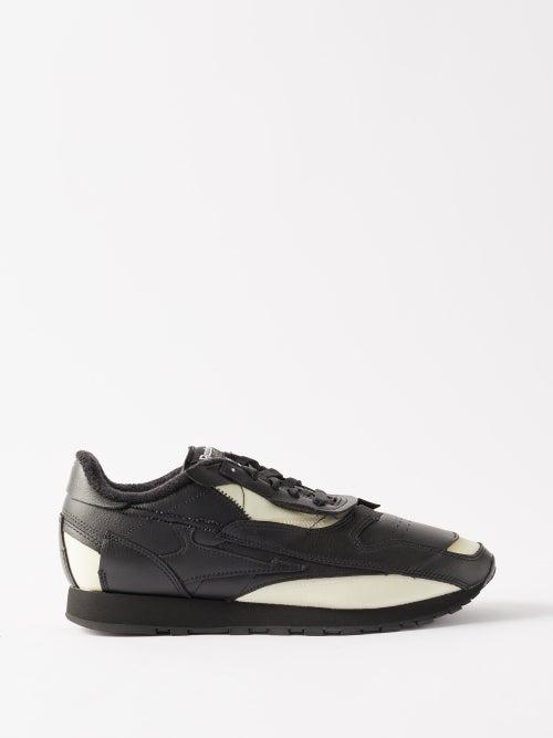Reebok X Margiela - Classics Cutout Leather Trainers - Mens - Black White