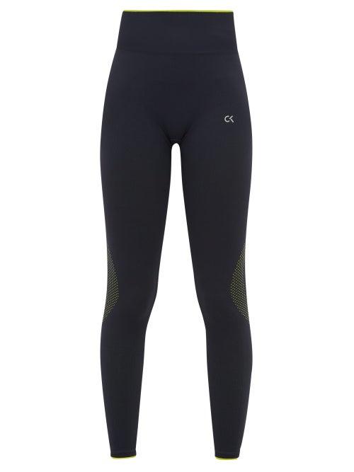 Matchesfashion.com Calvin Klein Performance - Logo Print Technical Leggings - Womens - Navy