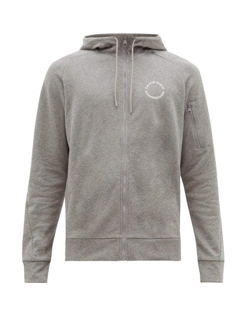 Matchesfashion.com Calvin Klein Performance - Zip Through Cotton Track Top - Mens - Grey