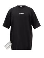 Vetements - Logo-print Cotton-jersey T-shirt - Mens - Black