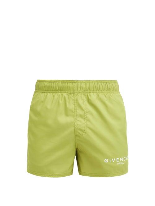 Matchesfashion.com Givenchy - Logo-printed Swim Shorts - Mens - Khaki