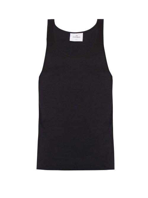 Matchesfashion.com The White Briefs - Rye Organic Cotton Singlet Vest - Mens - Navy