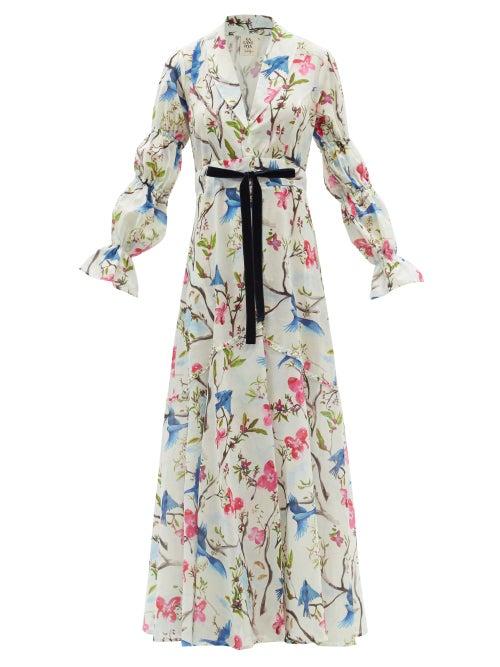 Ladies Rtw Galanthya - Robe Amazonas-print Cotton Dress - Womens - White Print