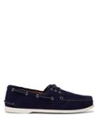 Matchesfashion.com Quoddy - Downeast Suede Boat Shoes - Mens - Blue