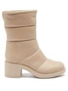 Gianvito Rossi - Shearling-lined Leather Ankle Boots - Womens - Beige
