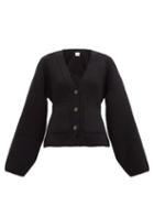 Matchesfashion.com Khaite - Scarlet Flared-sleeve Cashmere-blend Cardigan - Womens - Black