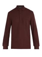Ermenegildo Zegna Long-sleeved Cotton-blend Jersey Polo Shirt