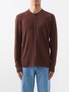 Rag & Bone - Cotton-jersey Henley Top - Mens - Brown