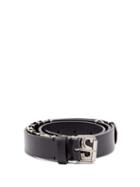 Matchesfashion.com Vetements - Logo Embellished Leather Belt - Mens - Black