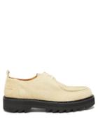 Matchesfashion.com Ami - Brushed-suede Derby Shoes - Mens - Beige