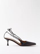 Neous - Sada 55 Leather Ankle-tie Sandals - Womens - Black