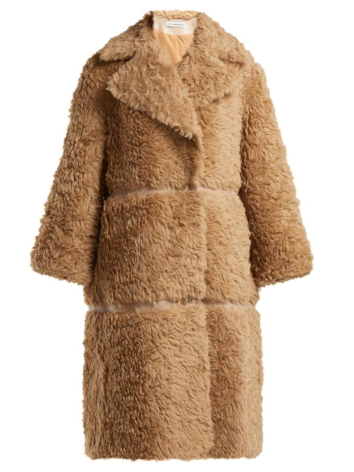 Vika Gazinskaya Faux-fur Alpaca-blend Coat