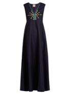 Le Sirenuse, Positano Astrid Embroidered Linen Maxi Dress