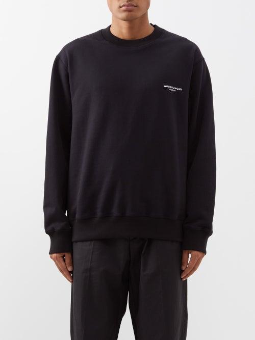 Wooyoungmi - Logo-print Cotton-jersey Long-sleeved T-shirt - Mens - Black
