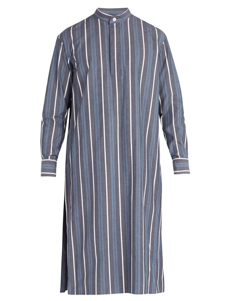 Connolly Striped Cotton Blend Tunic Shirt