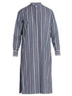 Connolly Striped Cotton Blend Tunic Shirt