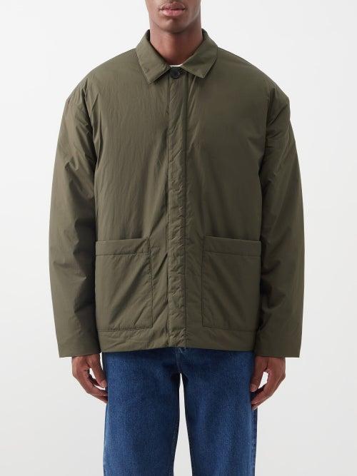 Frame - Patch-pocket Padded-nylon Overshirt - Mens - Khaki