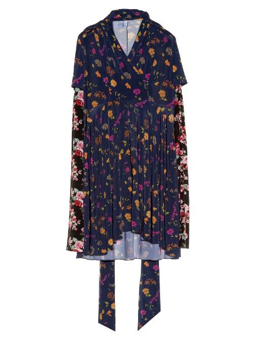 Vetements Multi Floral-print Long-sleeved Dress
