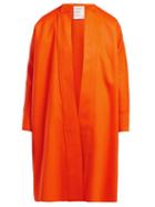 Matchesfashion.com Maison Rabih Kayrouz - No Lapel Wool Coat - Womens - Orange
