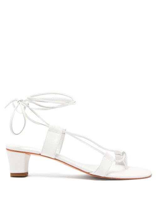 Matchesfashion.com Martiniano - Pavone Leather Sandals - Womens - White