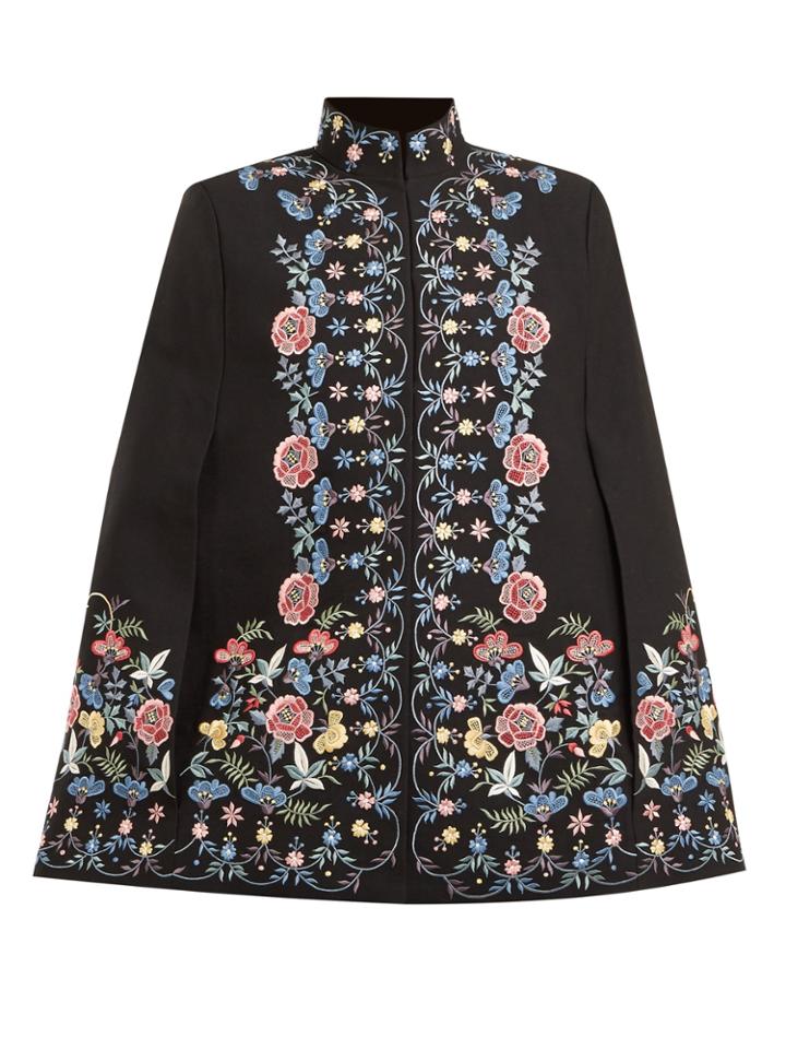 Vilshenko Roselyn Stand-collar Wool Cape