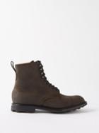 Edward Green - Ambleside Waxed-suede Boots - Mens - Dark Grey