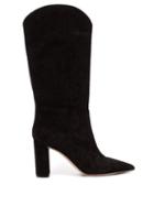Matchesfashion.com Gianvito Rossi - Slouchy 85 Knee High Suede Boots - Womens - Black