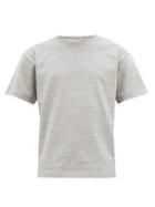 Matchesfashion.com Bottega Veneta - Logo-embroidered Cotton-jersey T-shirt - Mens - Light Grey