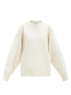Matchesfashion.com Co - Sleeve-seam Wool-blend Sweater - Womens - Ivory