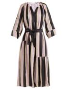 Matchesfashion.com Apiece Apart - Stella Silk Blend Maxi Shirt Dress - Womens - Purple Stripe