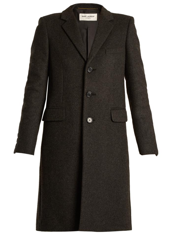 Saint Laurent Single-breasted Notch-lapel Cashmere Coat