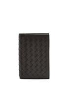 Matchesfashion.com Bottega Veneta - Intrecciato Bi Fold Leather Cardholder - Mens - Black