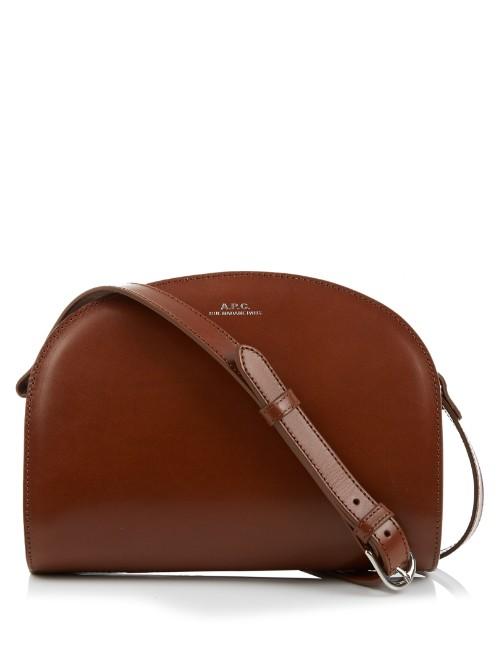 A.p.c. Half Moon Leather Cross-body Bag