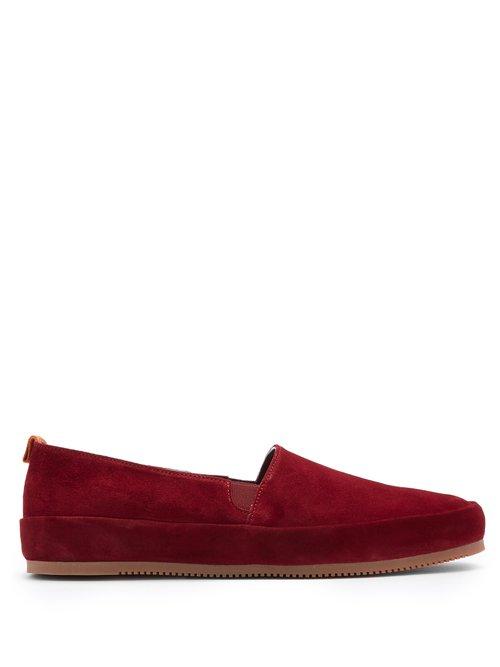 Matchesfashion.com Mulo - Suede Loafers - Mens - Burgundy