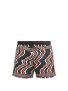 Matchesfashion.com Missoni Mare - Zigzag-print Swim Shorts - Mens - Red Multi