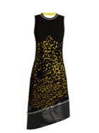Mugler Leopard-print Tulle And Crepe Dress